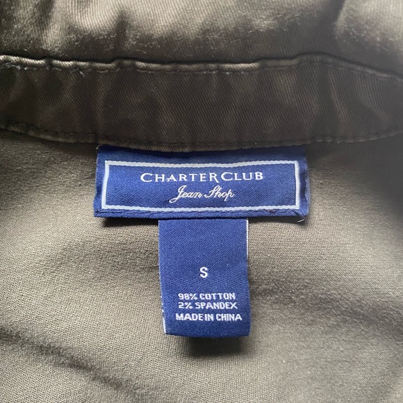 Green Stretch Denim Jacket - Picture 2 of 3